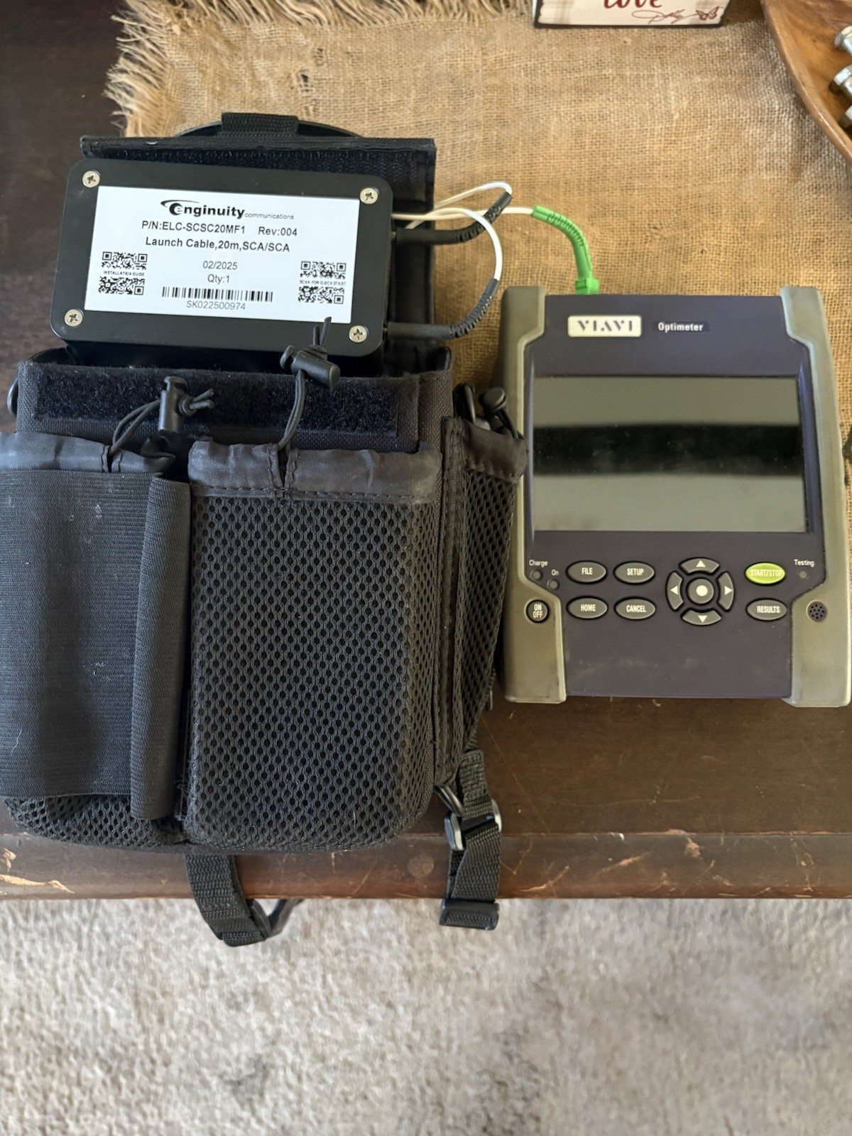 VIAVI Optimeter w/ EnGinuity Launch Cable 20m SC/APC to SC/SC Handheld and durab