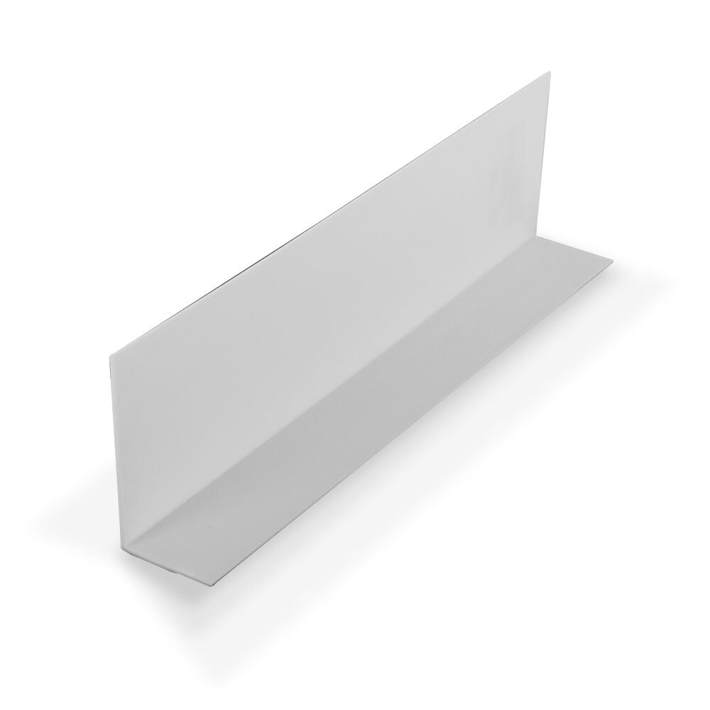 Outwater 1'' X 2'' X 3/64'' White Styrene Plastic Angle Moulding - Size Options