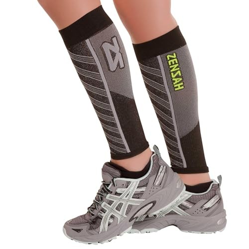 Featherweight Compression Leg Sleeves - Relieve Shin Splints, Medium Black