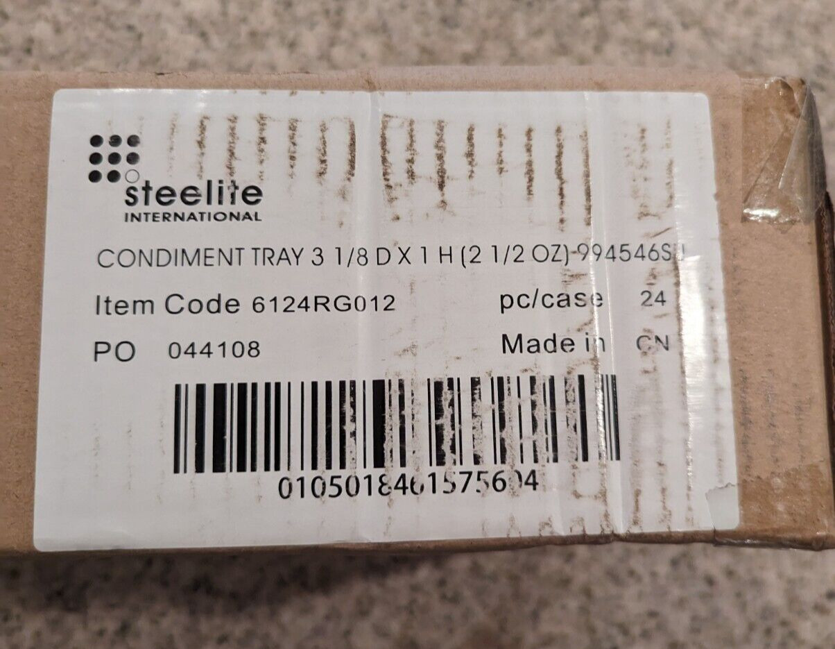 Steelite Intern 6124RG012 Condiment Tray 2-1/2 Oz. 3-1/8" Dia. X 1"H 24 PACK