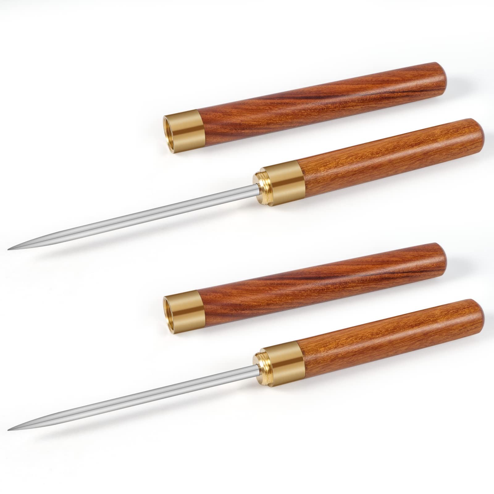 Ice Pick with Cover - 2 Pack Stainless Steel Picks for 2 Pcs Long
