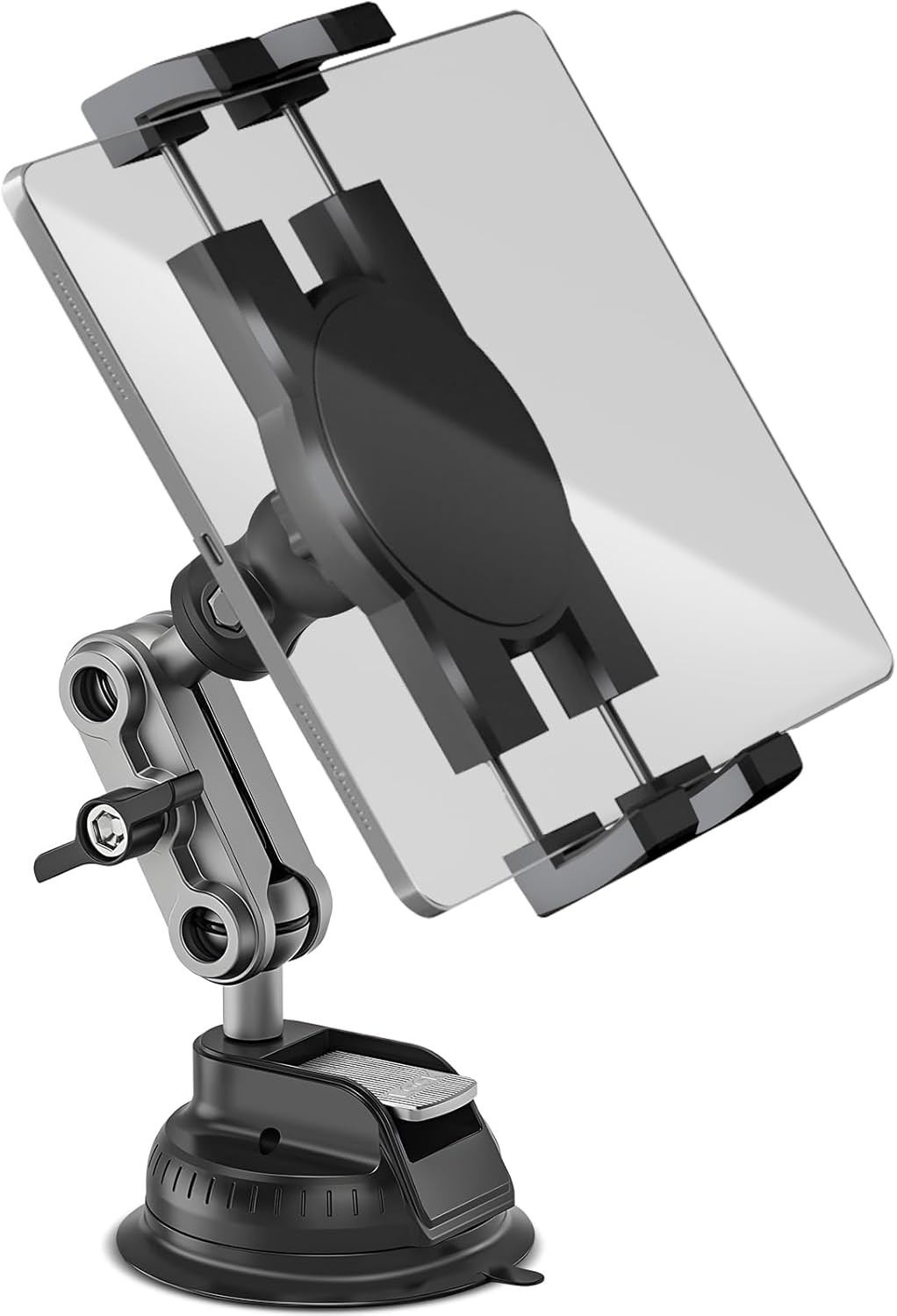 Aluminum Heavy Duty Dashboard & Windshield Tablet Holder Car Mount, Black