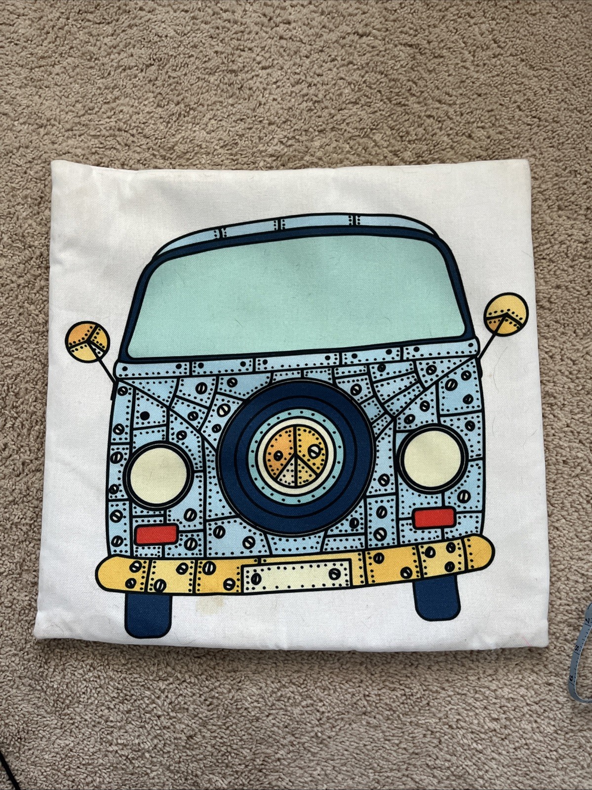 Rare California  Surfing Van 17 X 17 Pillowcase Cover ￼