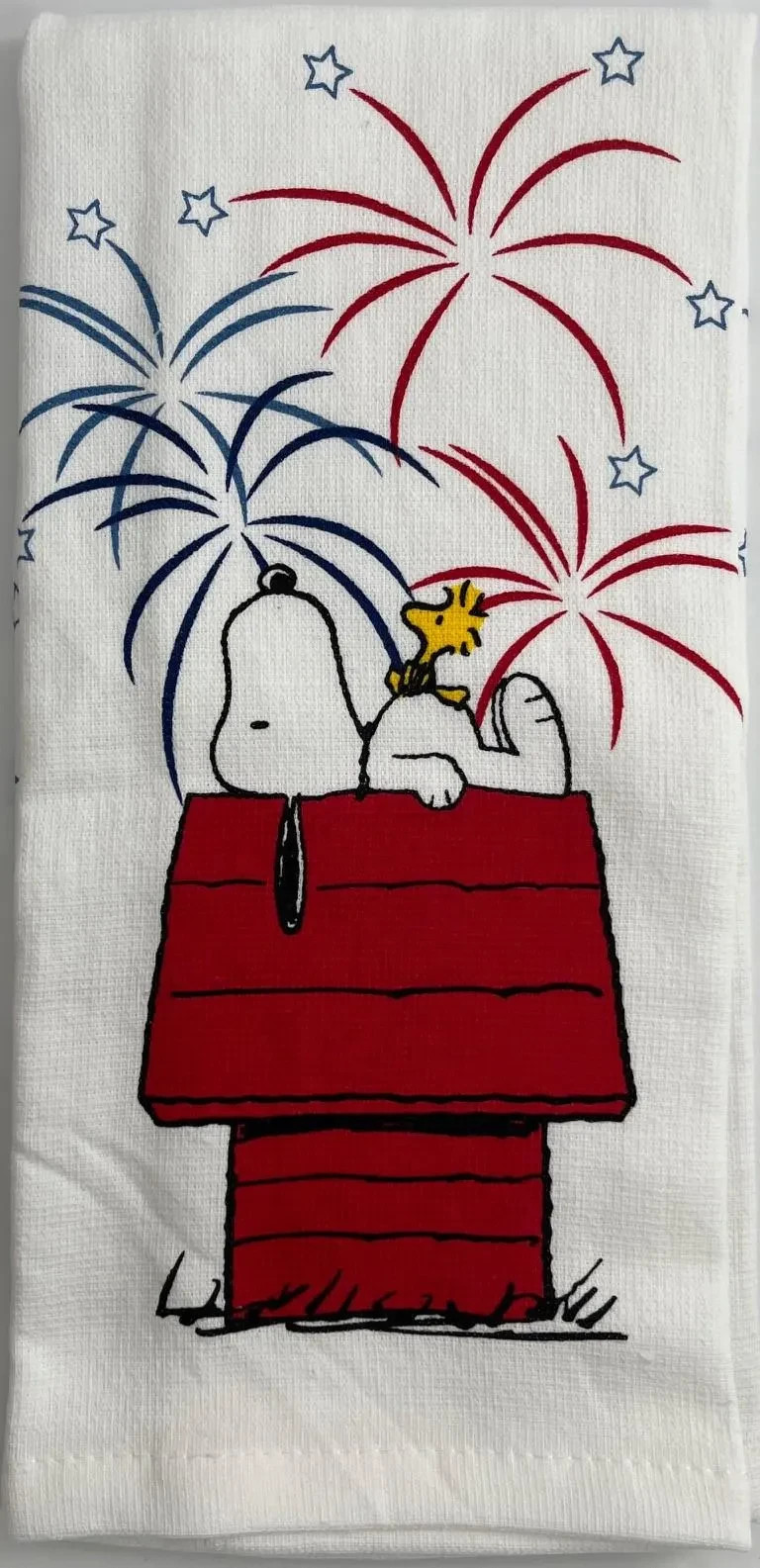Peanuts - Snoopy and Woodstocks Fireworks Fun Dish Towel
