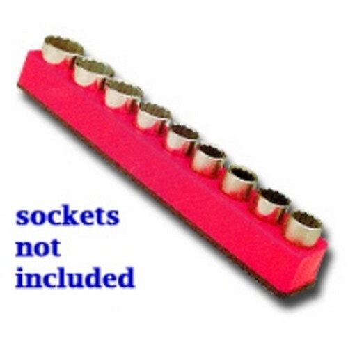 Mechanics Time Saver 1281 1/2" Drive Magnetic Red Socket Holder 10-19mm