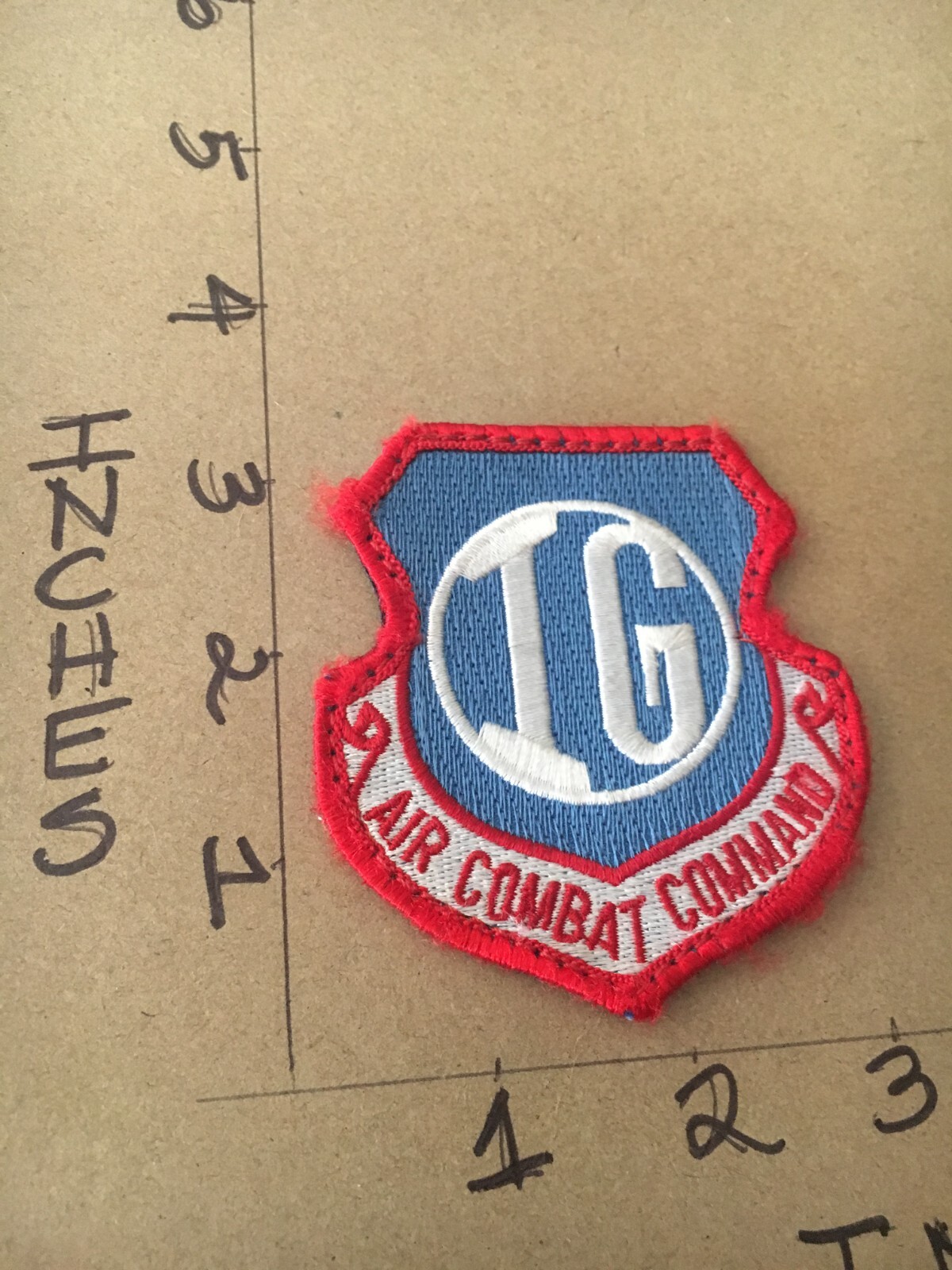 USAF IG Air Combat Command Squadron patch 6/1/25 with hook & loop back