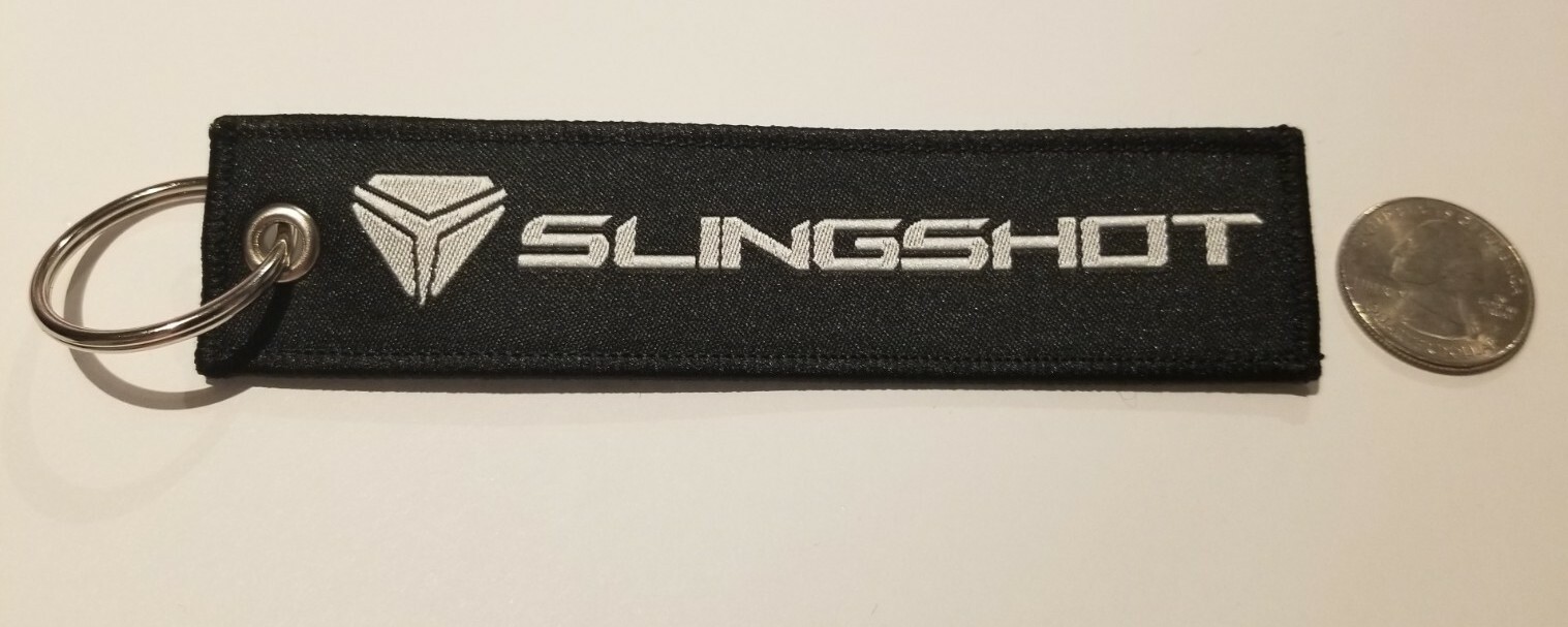 Slingshot Keyring Keychain double side logo