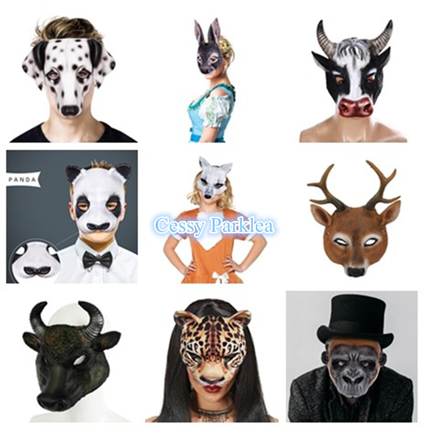 One Size Masquerade Zoo Farm Party Animal Face Costume Mask Book Week