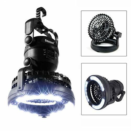 Portable LED Camping Lantern with Ceiling Fan - Hurricane Emergency Survival Kit