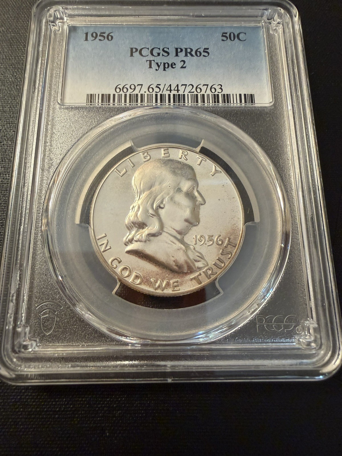 1956 Half Dollars Franklin PCGS PR-65 Type 2