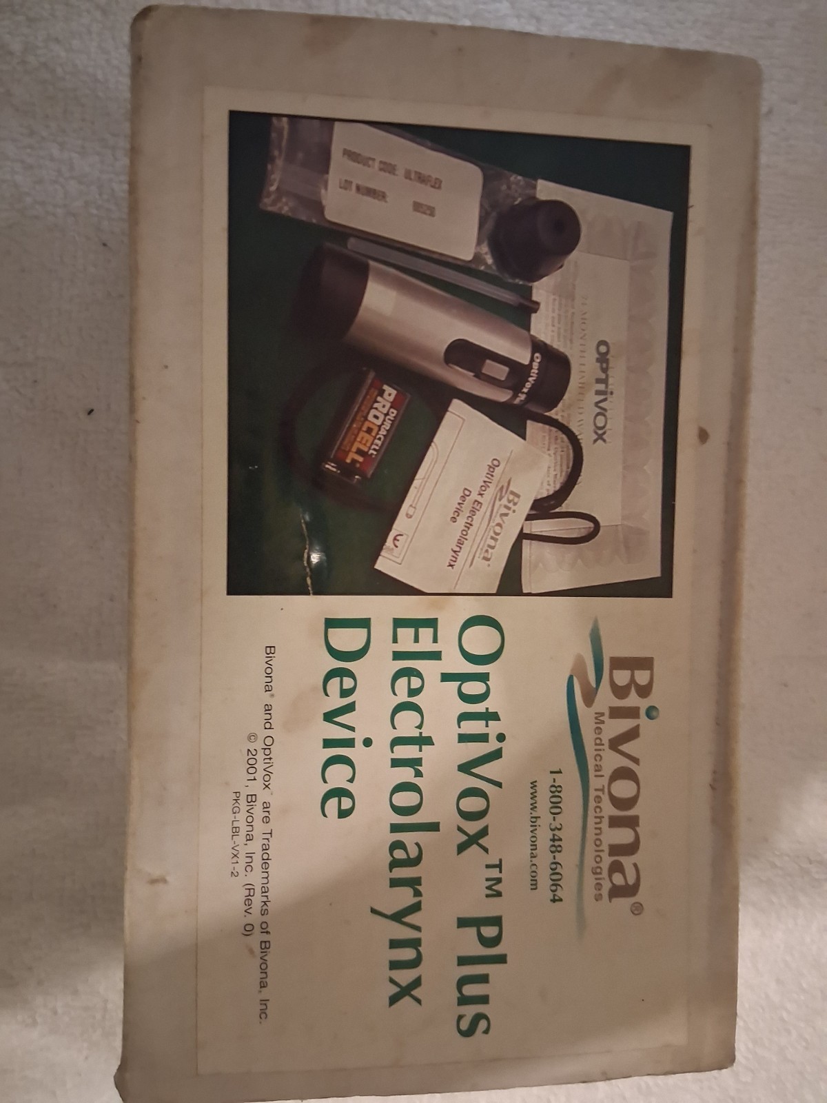 Bivona OptiVox™ Plus Electrolarynx Device
