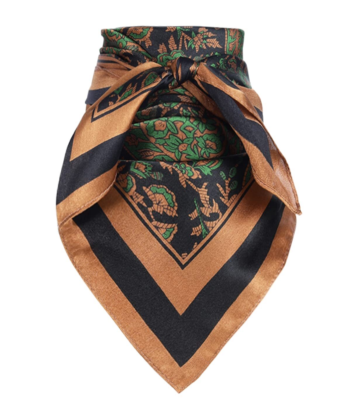Folk Paisley Neck Rag 100% Mulberry Silk Square Scarf for Men Vintage Cowboy ...