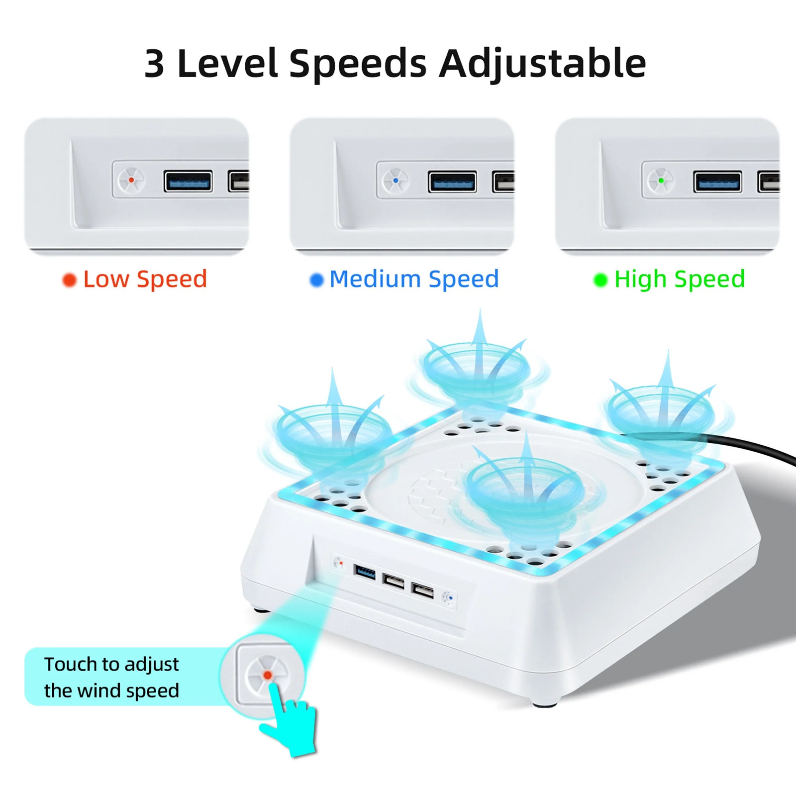 Stand with LED Lighting & Indicator for Xbox Series X Console - White