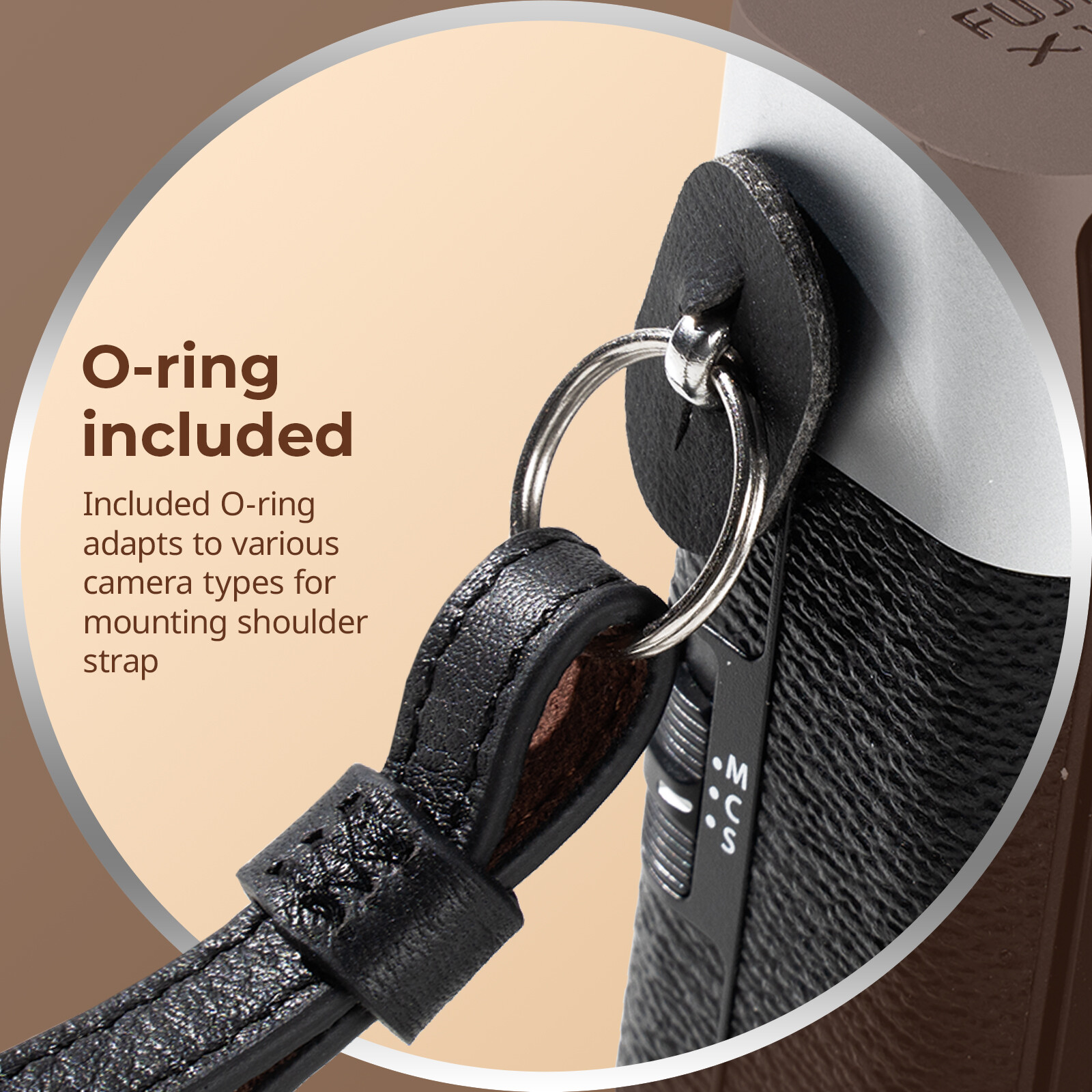 SmallRig Universal Leather Camera Neck Shoulder Strap for DSLR Max Load 10kg