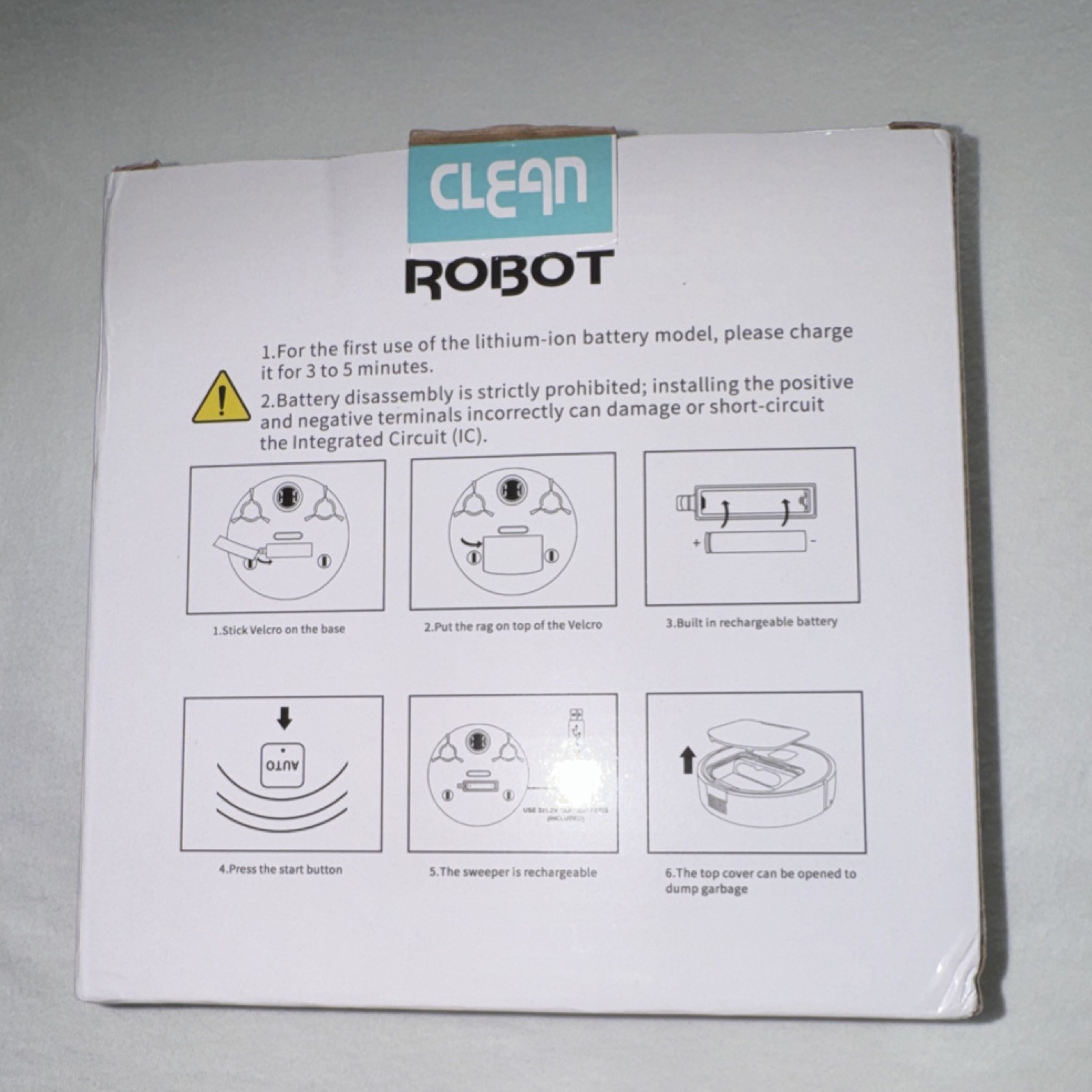 Smart Life Robotic Vacuum Cleaner XFX012 Bagless Cordless Automatic USB Brushes
