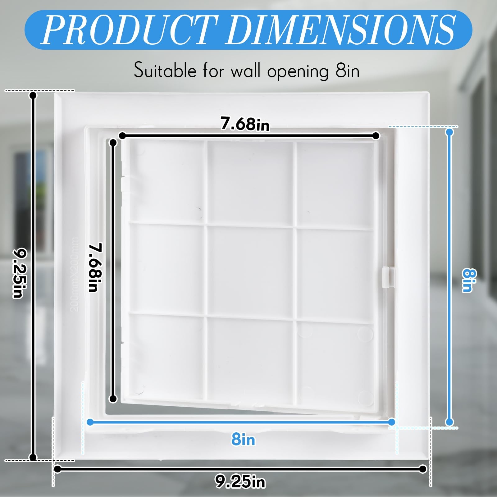 2 Pack 8 x 8 Plastic Plumbing Access Panel for Drywall, Door Electrical Cover...