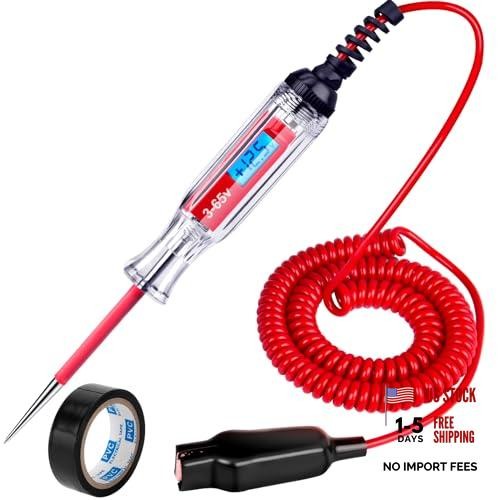 Backlit Digital LCD Circuit Tester with 140 Inch 3-65V, Heavy Duty, Test Light