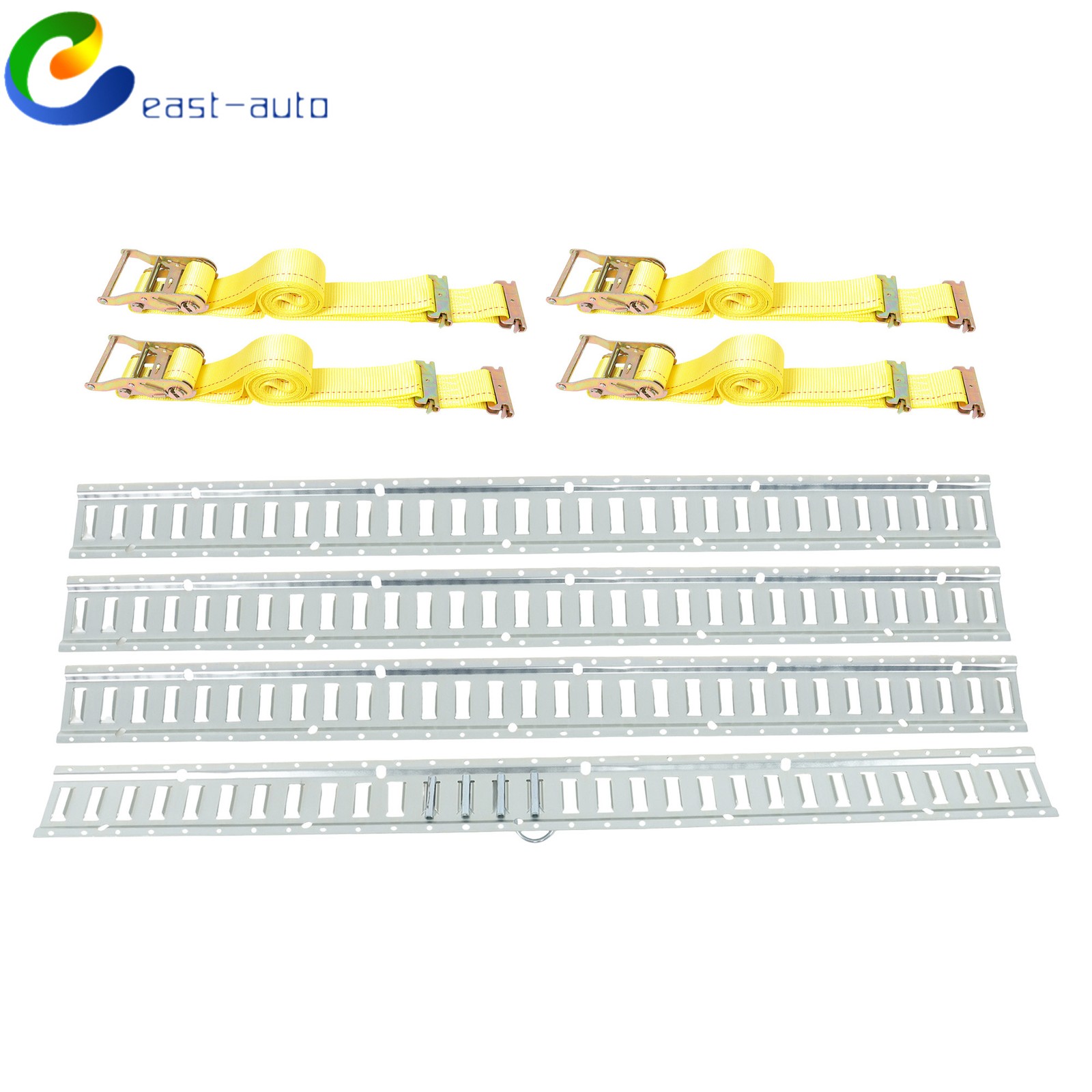 Silver 12 Pack 60" E Track Rail Sections With Mounting Hardware Fit For Trucks