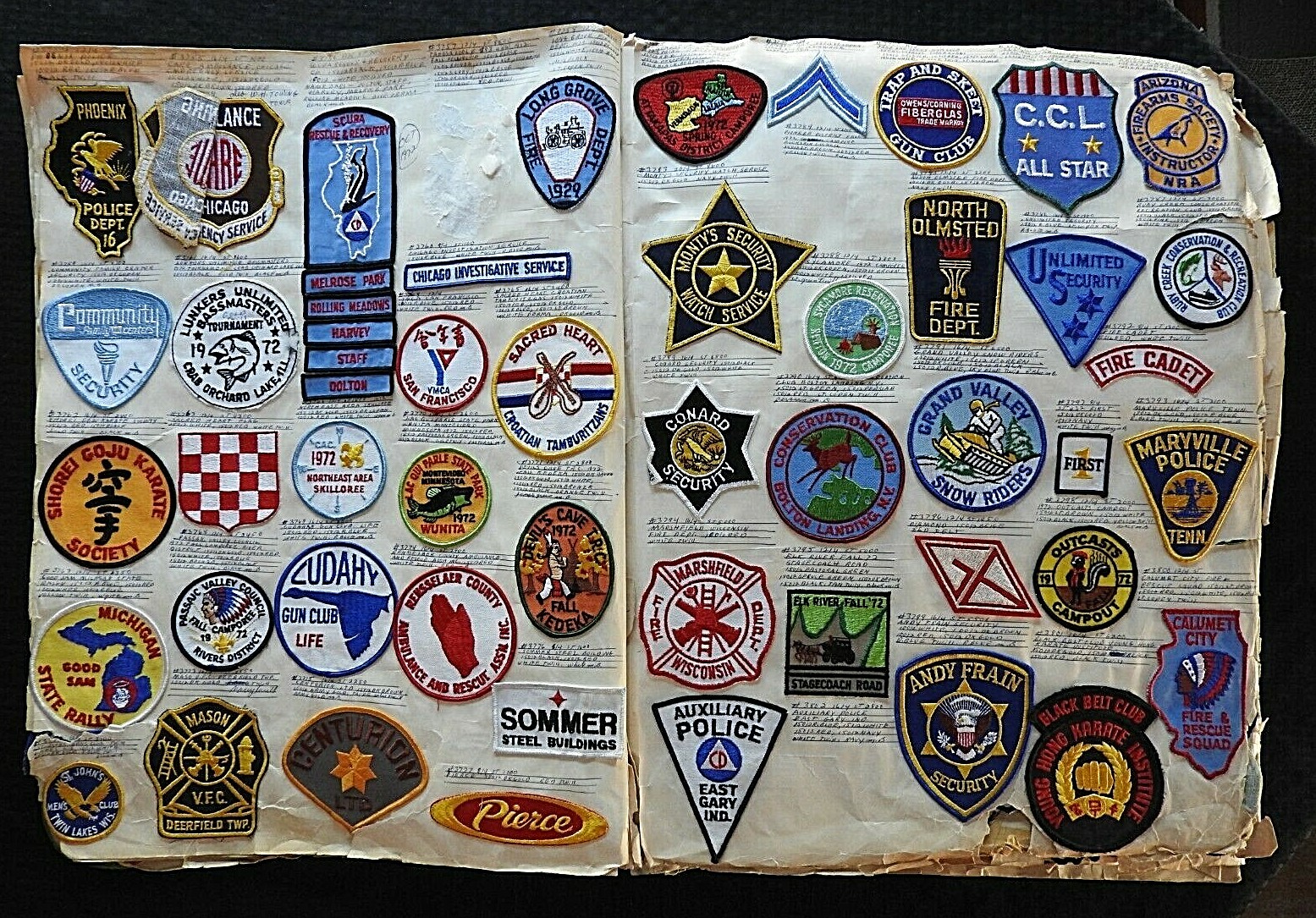 (2) c.1970 "TELESTAR SECURITY OFFICER" GUARD POLICE JACKET SHOULDER PATCH