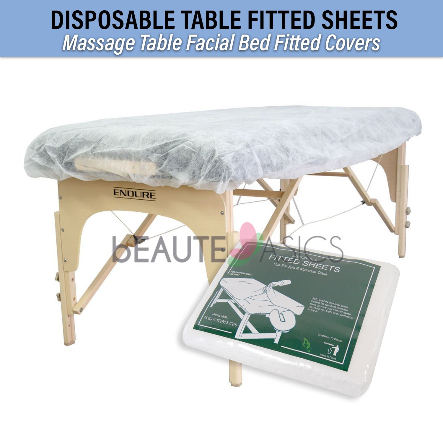 10 Pcs 76x36x6 Disposable Fitted Sheets Massage Table Covers (BD1201x1)