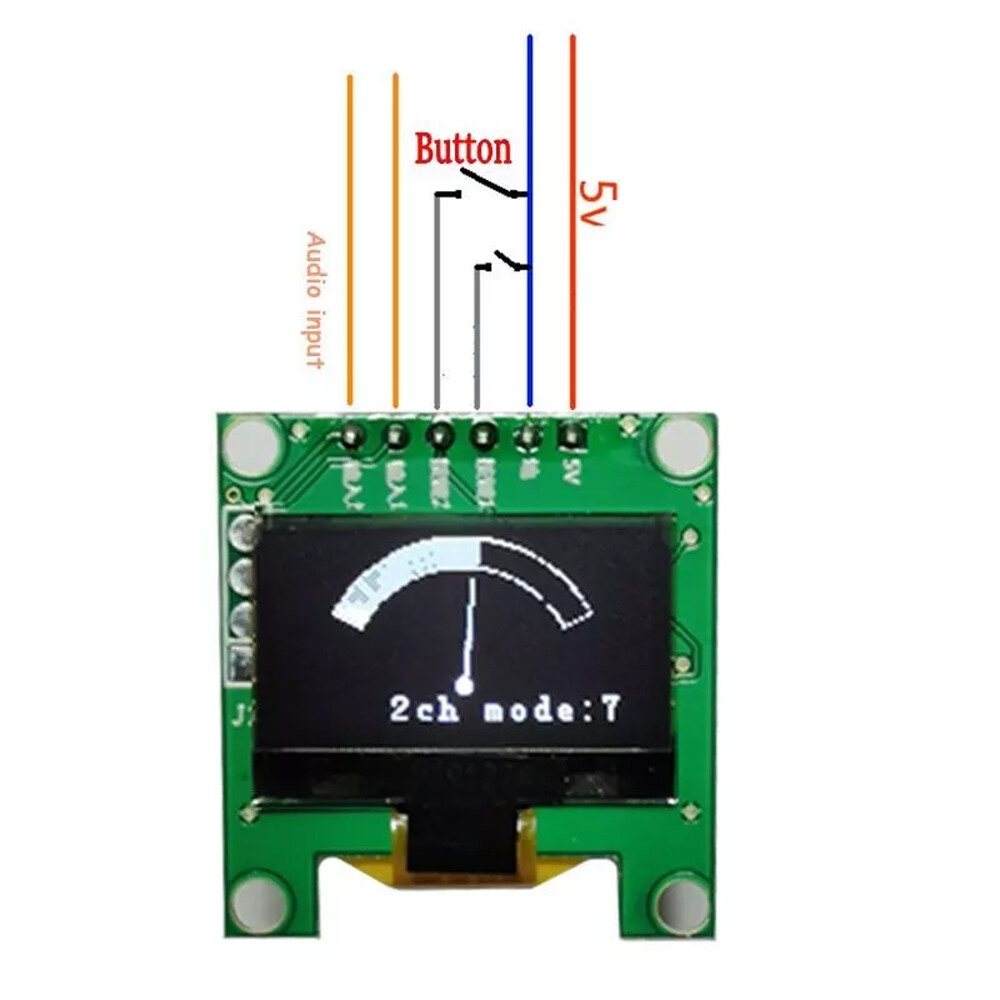 OLED Mini Music Spectrum Display Analyzer Audio Level Indicator VU Meter 8 Types