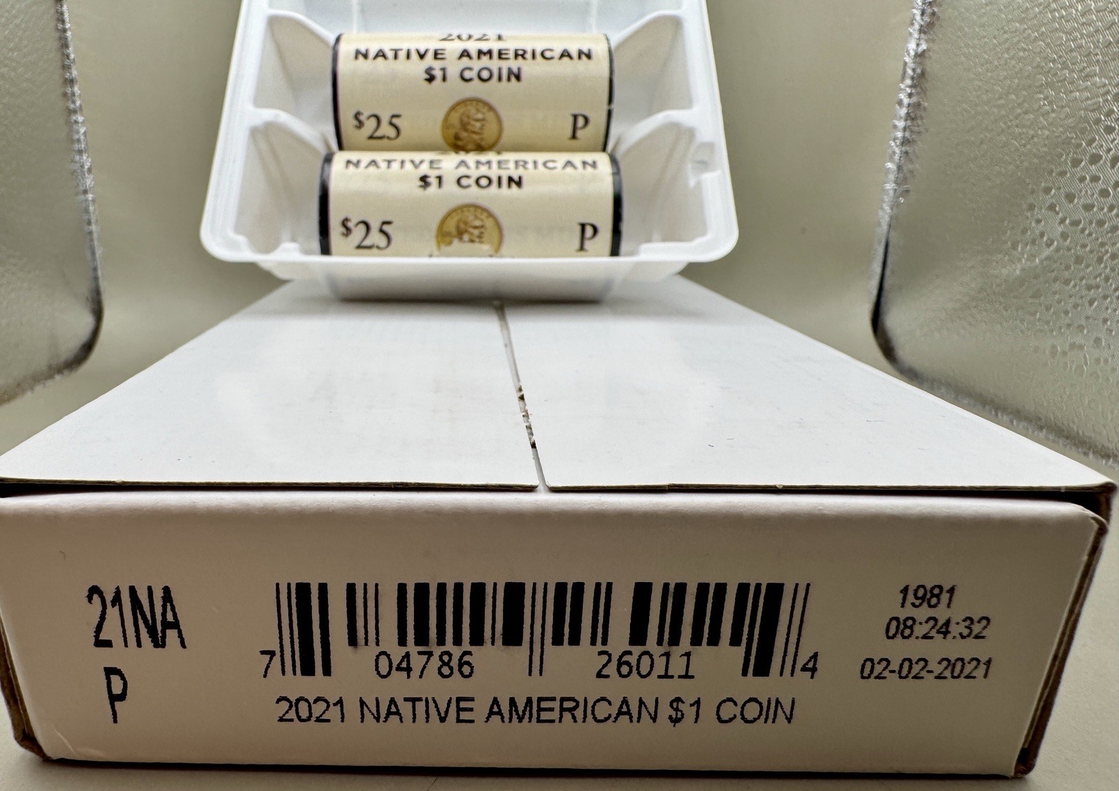 2021 P Native American $1 Coin 2 Roll Set Mint Box Tray Uncirculated 21NA