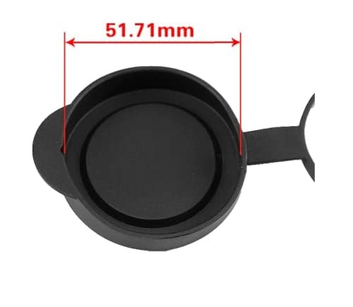 10x42 Rubber Lens Caps for Binoculars + Rainguard,Objective Optics Black