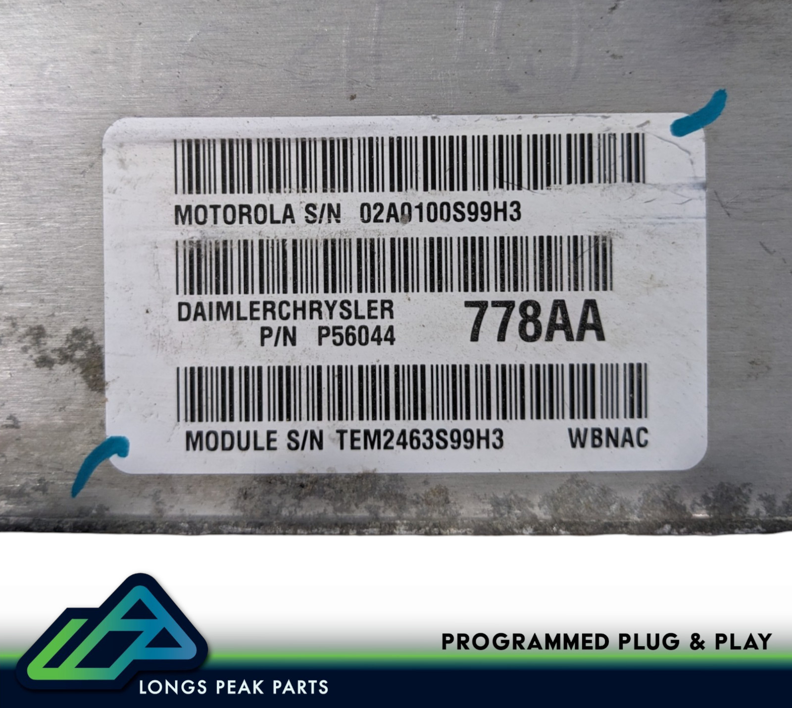 2004 Jeep Grand Cherokee 4.7 VIN PROGRAMMED ECU Engine Control Module 56044778AA
