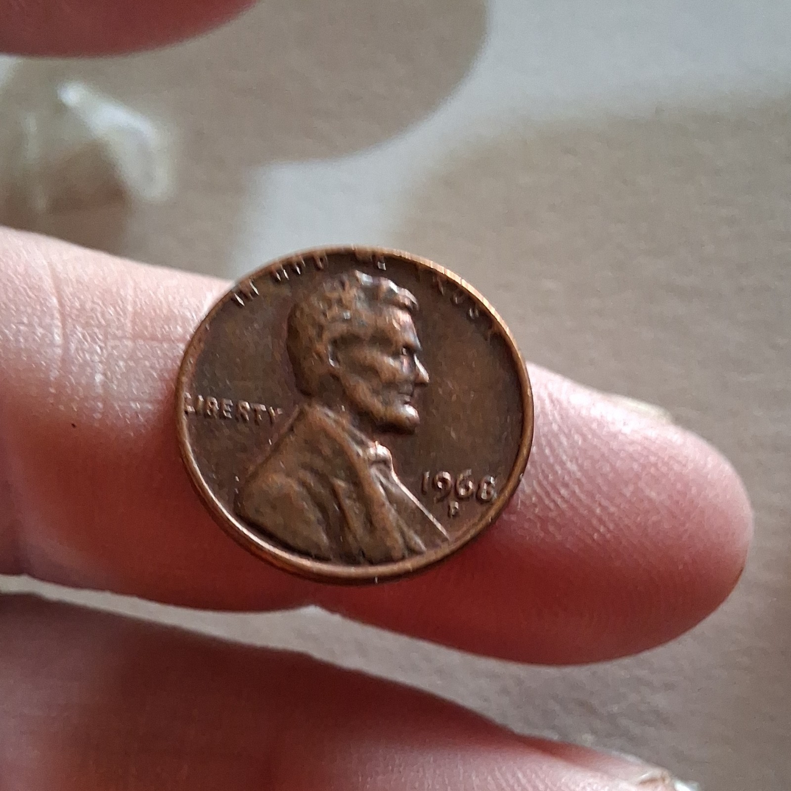 1968 D mint condition In god we trust ran into rim,L on liberty to rim. 3.09 g