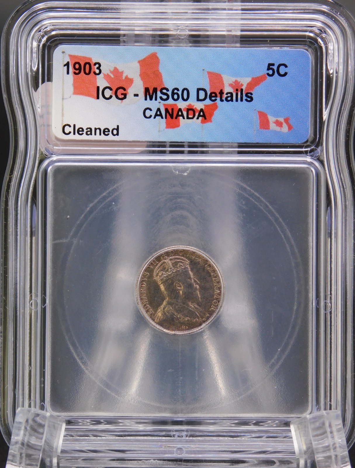 1903 CANADA FIVE CENT ICG MS 60 DETAILS  (BT1255)