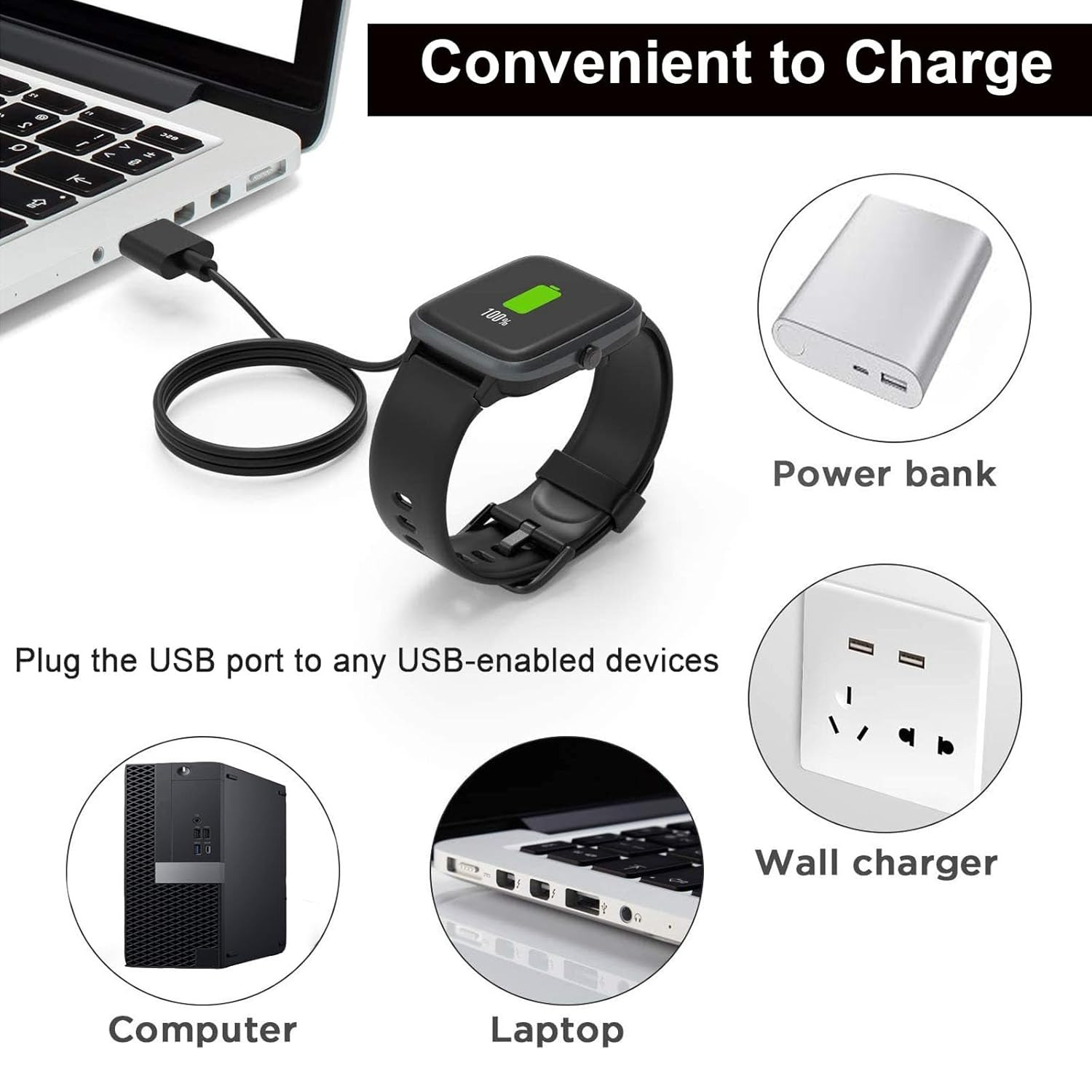 Compatible for Itouch Air 5 Smart Watch Charger, 2-Pack [Model a + Model B,Only