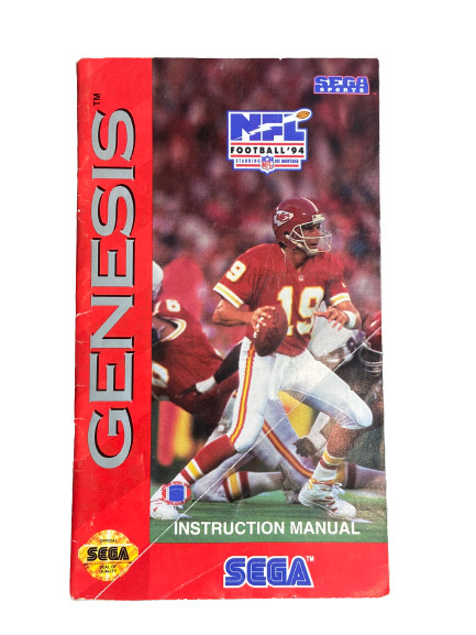 NFL Football 94 1994 Sega Sports Genesis Game Instruction * Manual Only