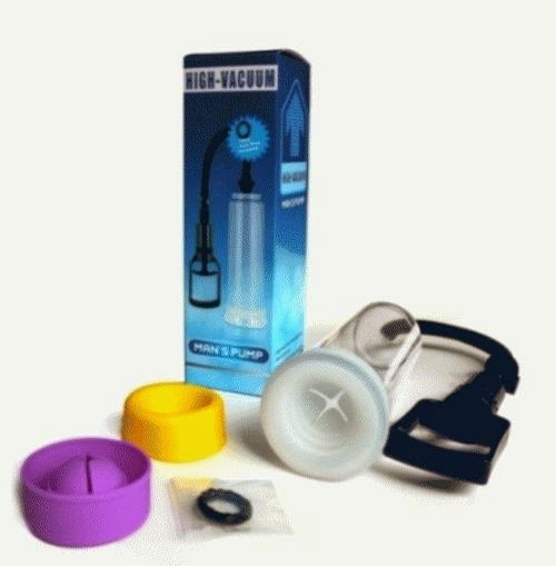 Male High Vacuum Penis Pump Enhancement Enlargement   w 3 Sleeves Masturbators