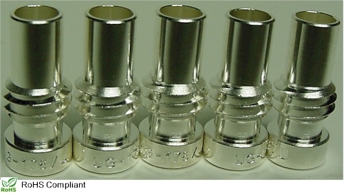 5 HIGH QUALITY SILVER PLATED UG-176U  FOR PL-259 WITH RG8X MINI 8 RG-59 LMR-240