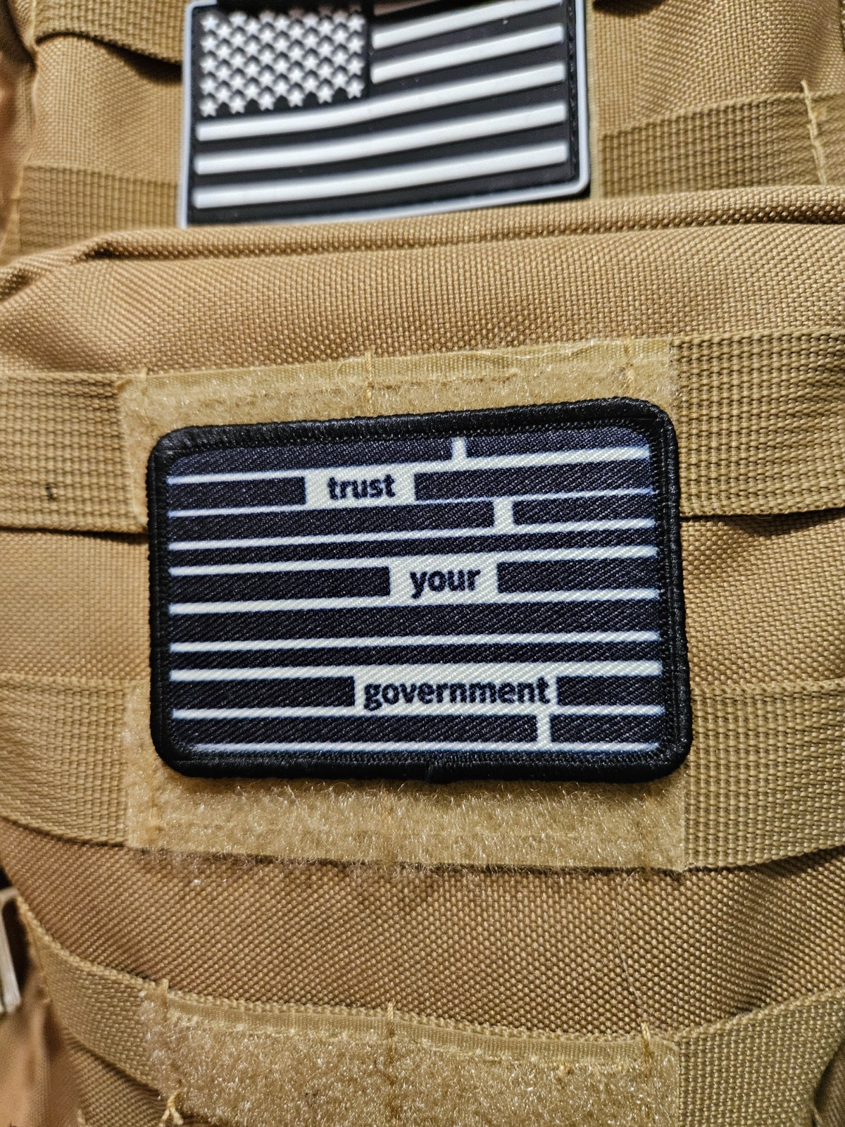 Trust your government redacted documment meme 2"x3" hook & loop tactical patch