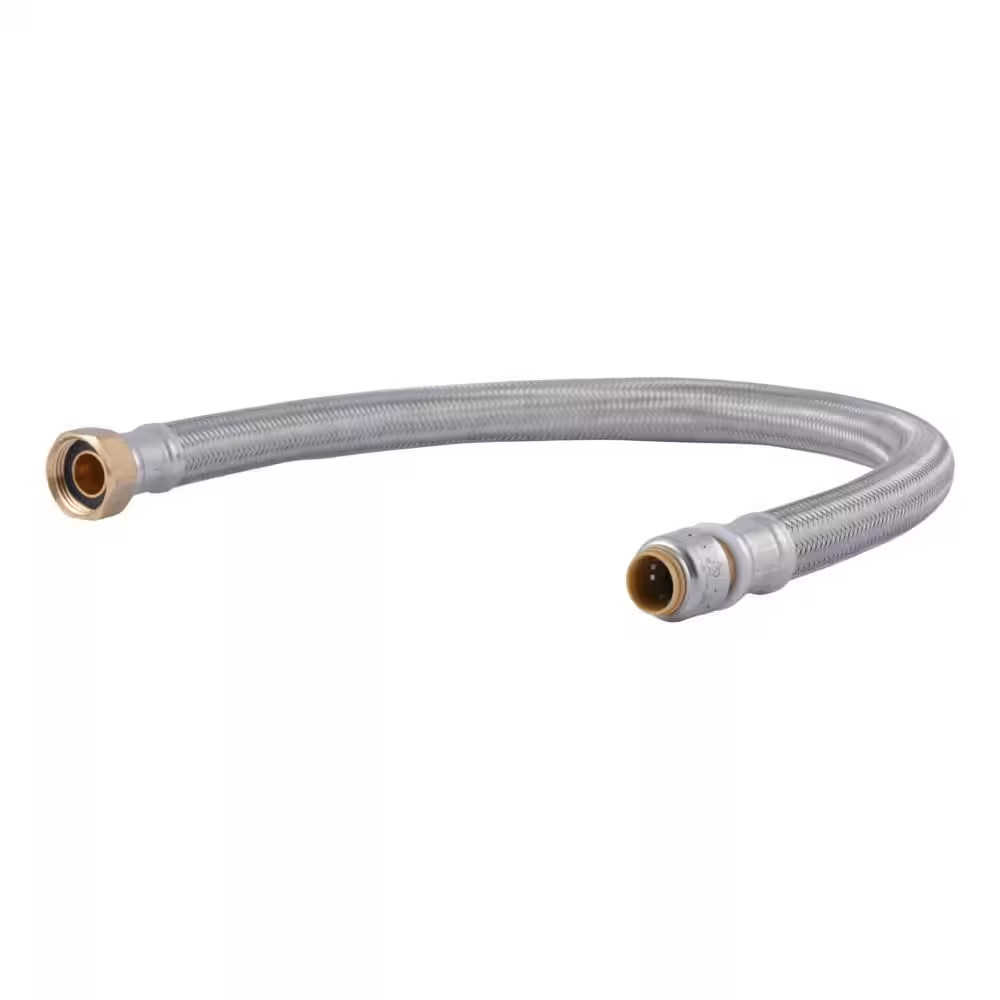 Max 1/2 In. Push-To-Connect X 3/4 In. FIP X 24 In. Braided Stainless Steel Water