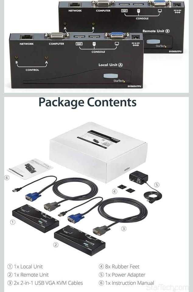 StarTech.com 500ft (150m) VGA KVM Extender - PS/2 & USB Host - KVM Console Ov...