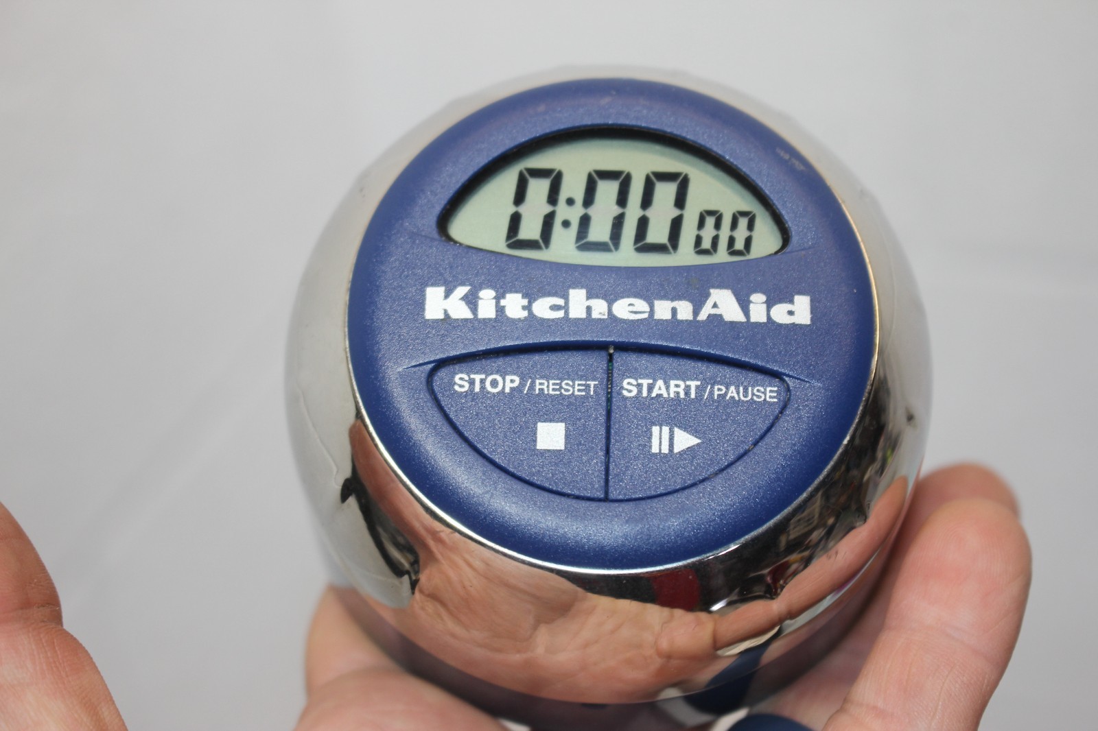 KitchenAid Digital Kitchen Timer Easy to Read Series Blue/Chrome WORKS 2 buttons