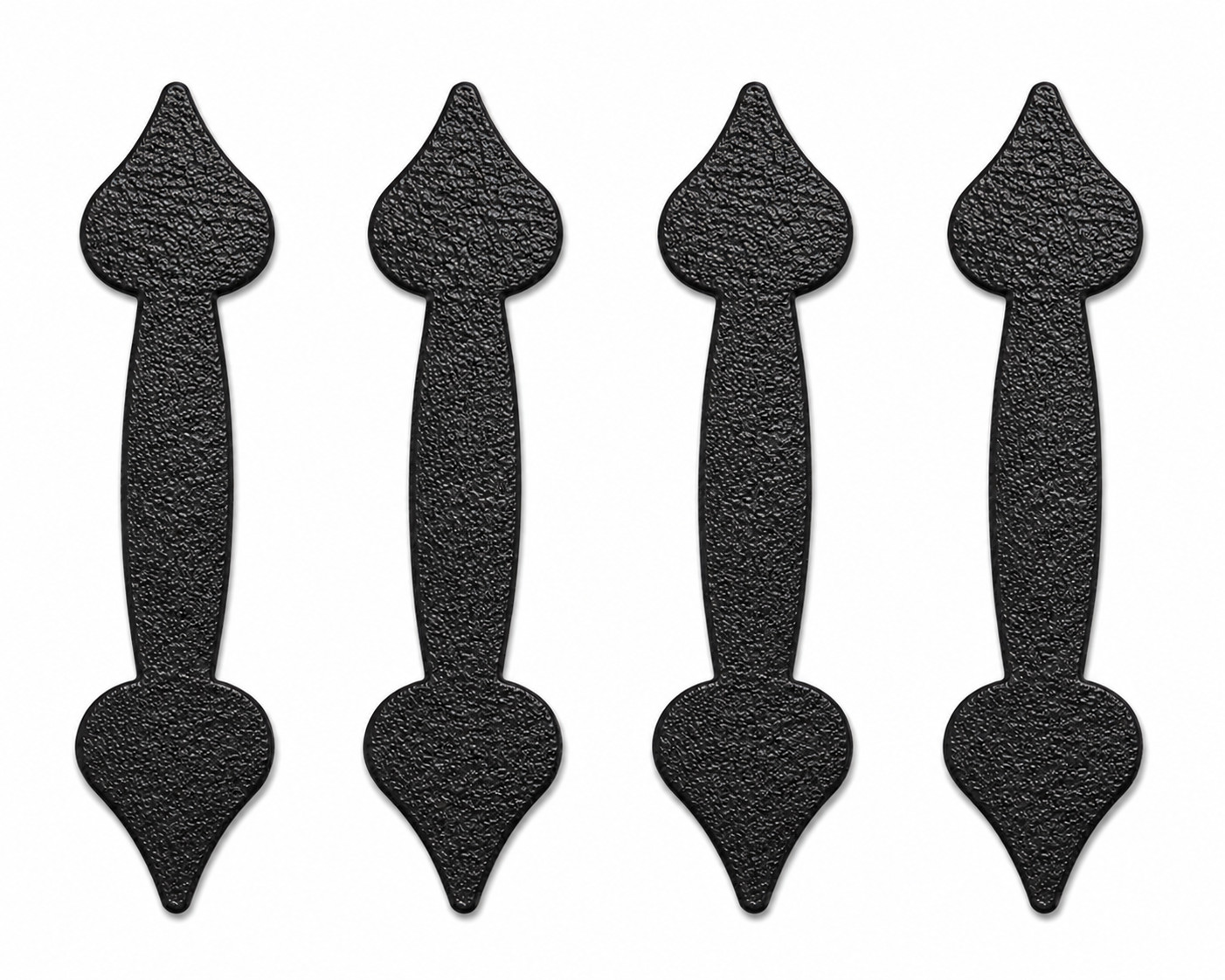 Garage Door Decorative Magnetic Lift Handle Set 8" Crinkle Finish (2 sets)