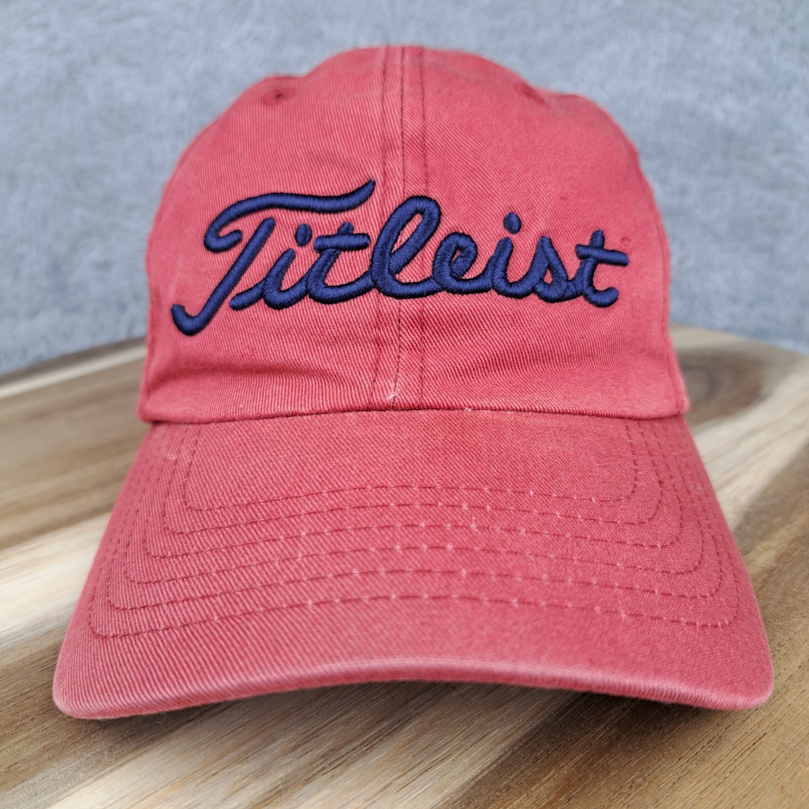 Titleist Hat Cap Strap Back Red Blue Golf Golfer Logo Mens
