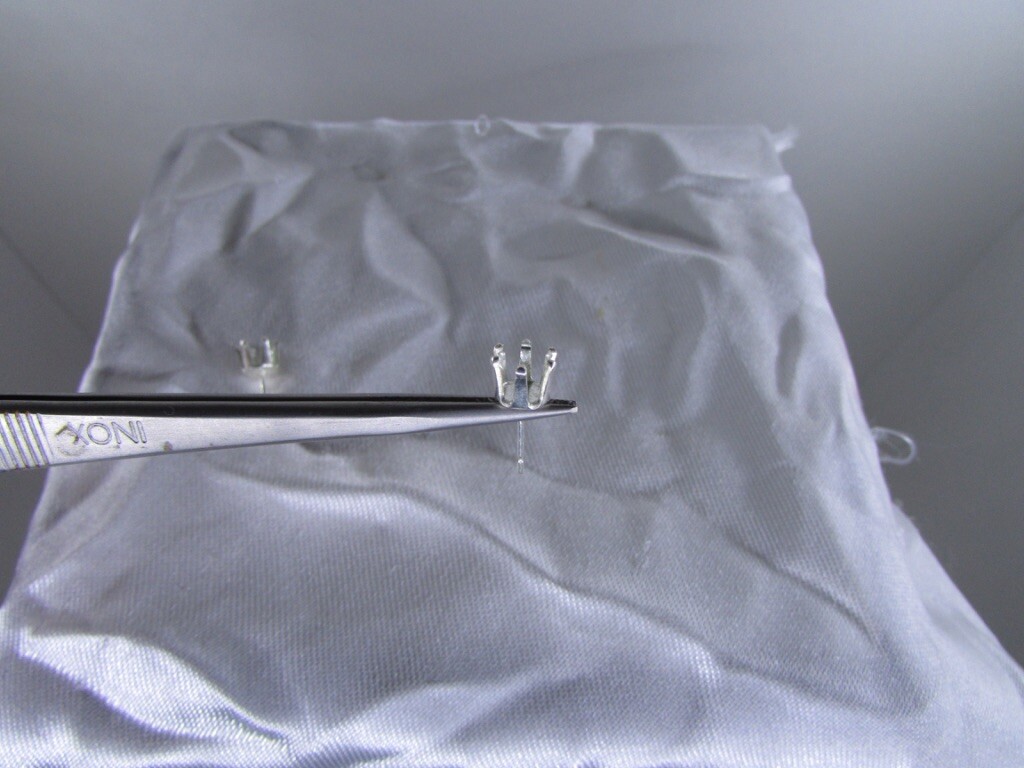 Solid Sterling Silver 6 Millimeter Round (6 prong) Snap-tite Earring Settings
