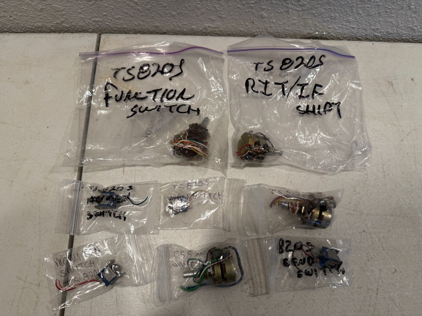 Lot of TS-820S Radio Switches RIT Mode Function Send Parts Repair Ham Radio