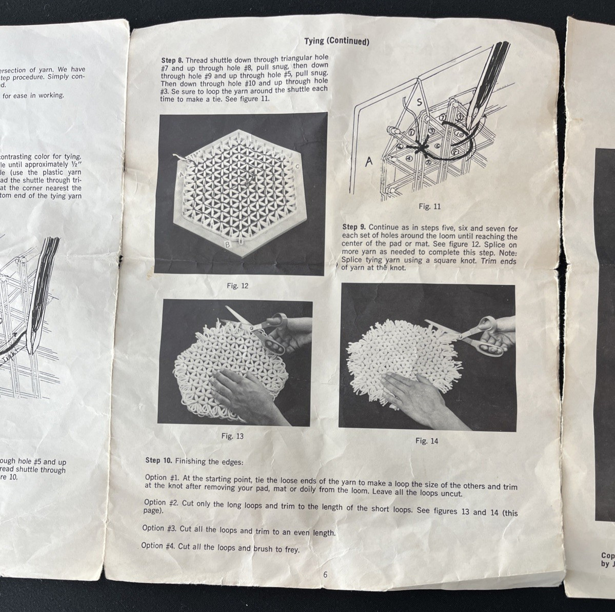 1979 Vintage Love & Money Crafts 5.5” Hexagon Lap Weaving Loom and Instruction