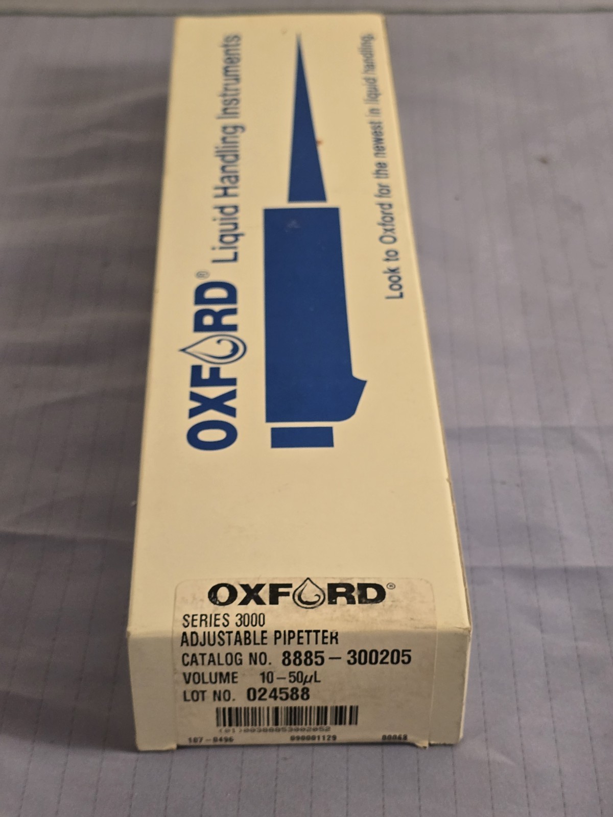 Oxford Labware Series 3000 Adjustable Pipetter 10-50 uL 8885-300205 Vintage NOS