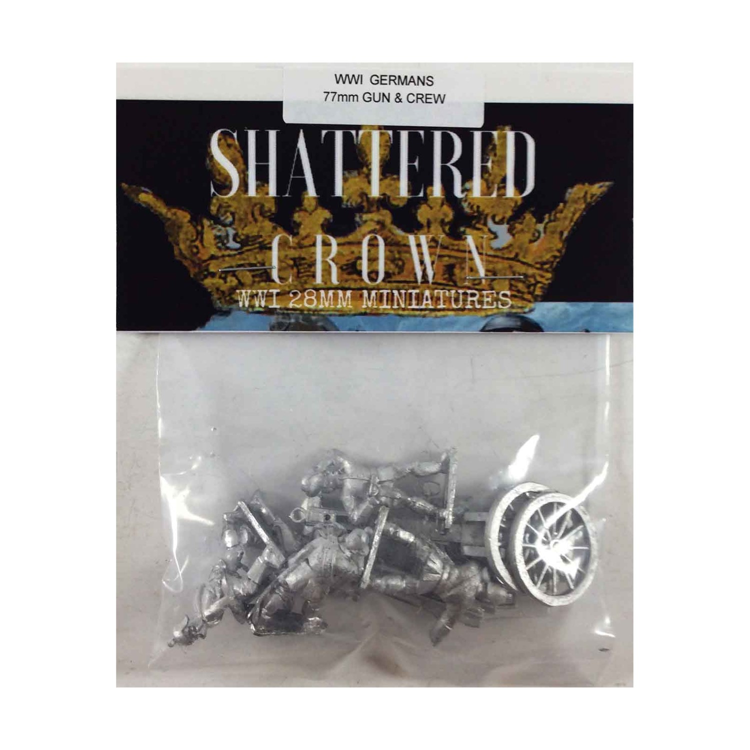 Gaddis WWI German 28mm Germans 77mm Gun & Crew Pack New