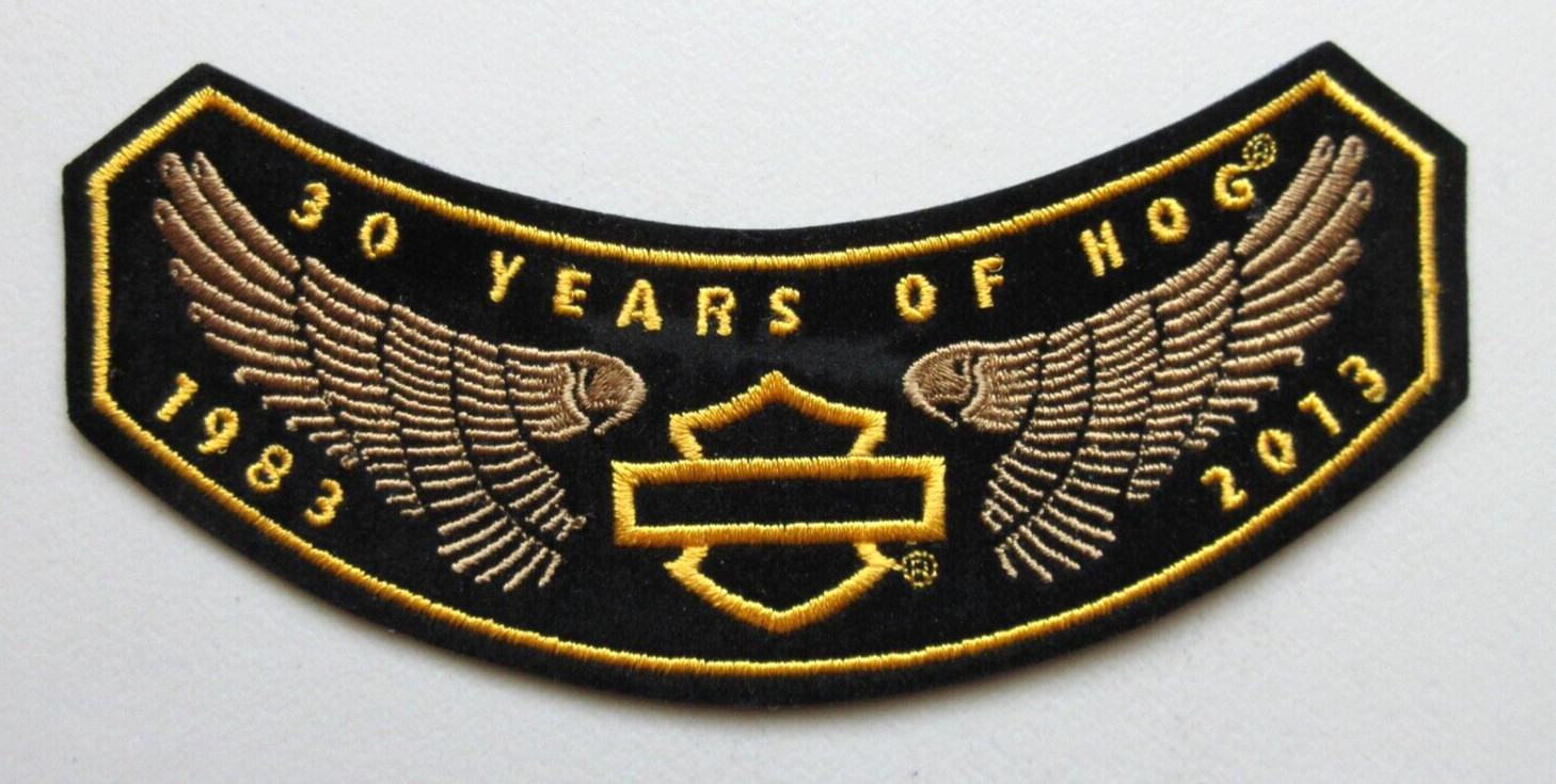 30 YEARS OF HOG HARLEY OWNERS GROUP 1983-2013 MOTORCYCLES BIKERS VEST PATCH