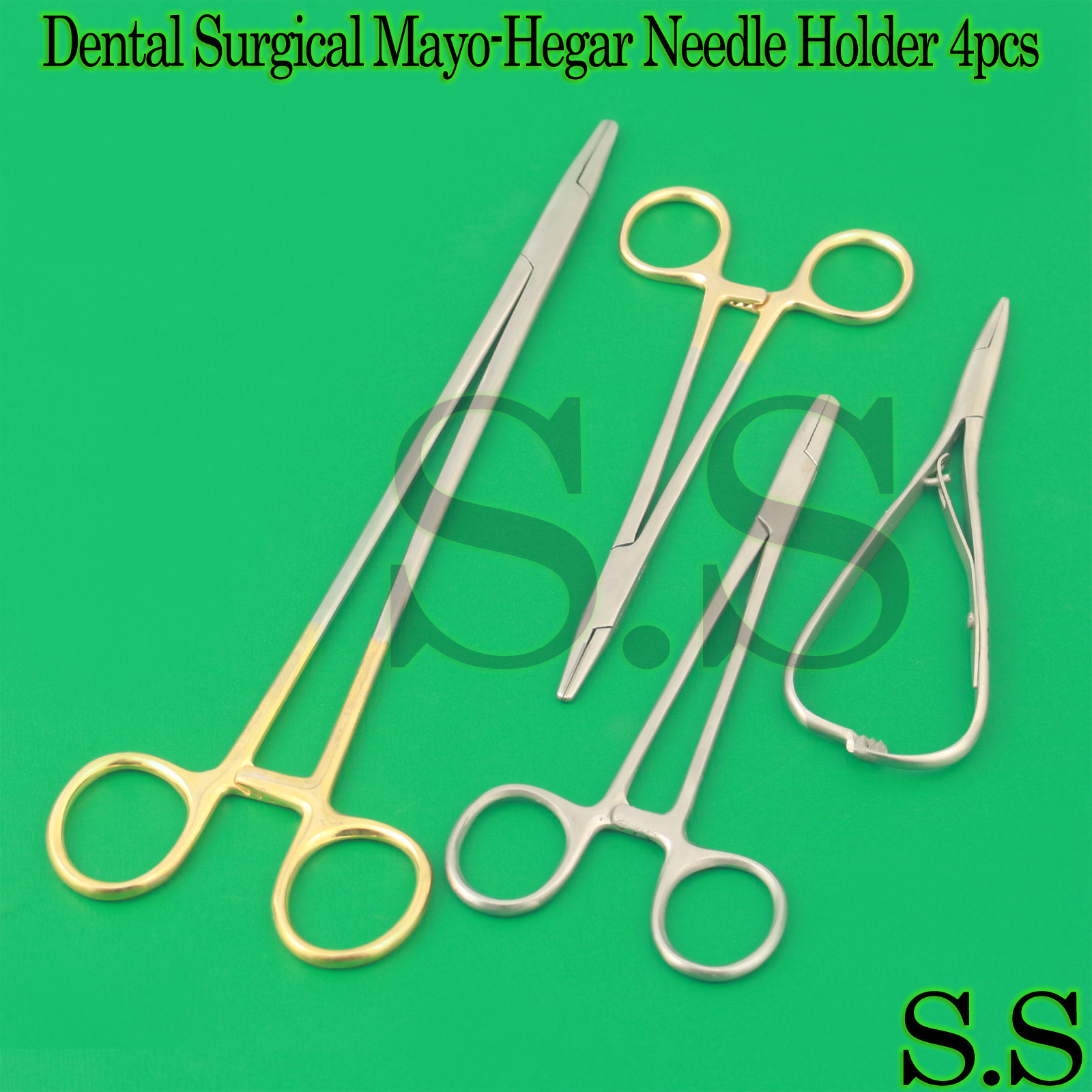 Dental Surgical Mayo-Hegar Needle Holder 4pcs Kit - Dental lab Instruments