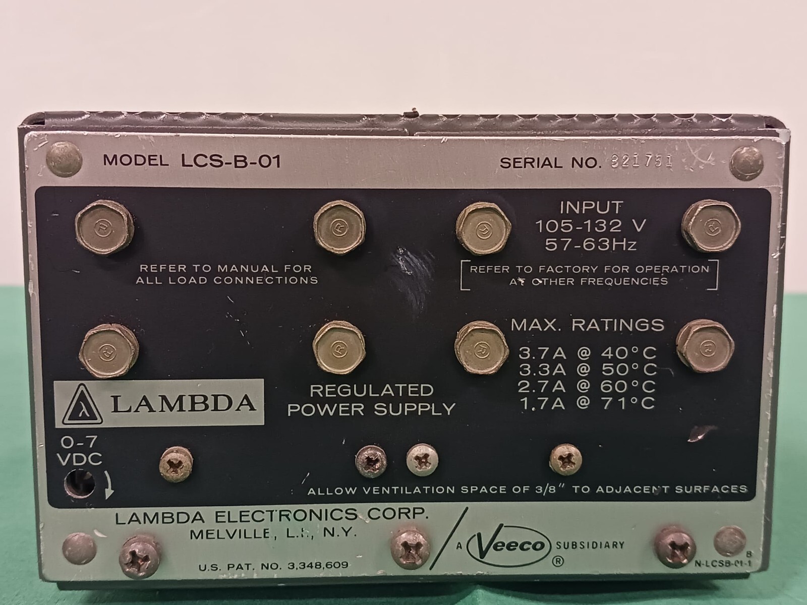 Lambda Veeco LCS-B-01 Regulated Power Supply