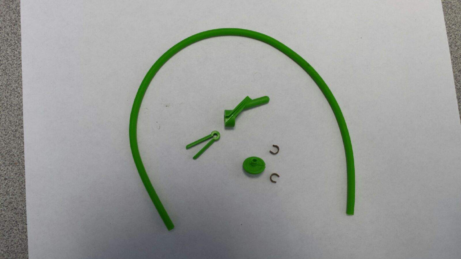green  peep archery large 3/16  combo ,kisser , clips,1 ft latex , cable clip
