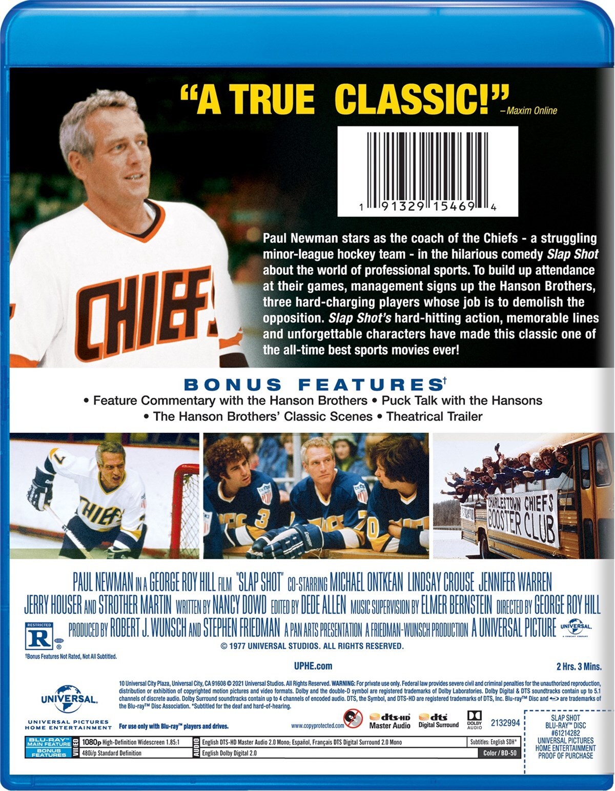 Slap Shot Blu-ray Paul Newman NEW